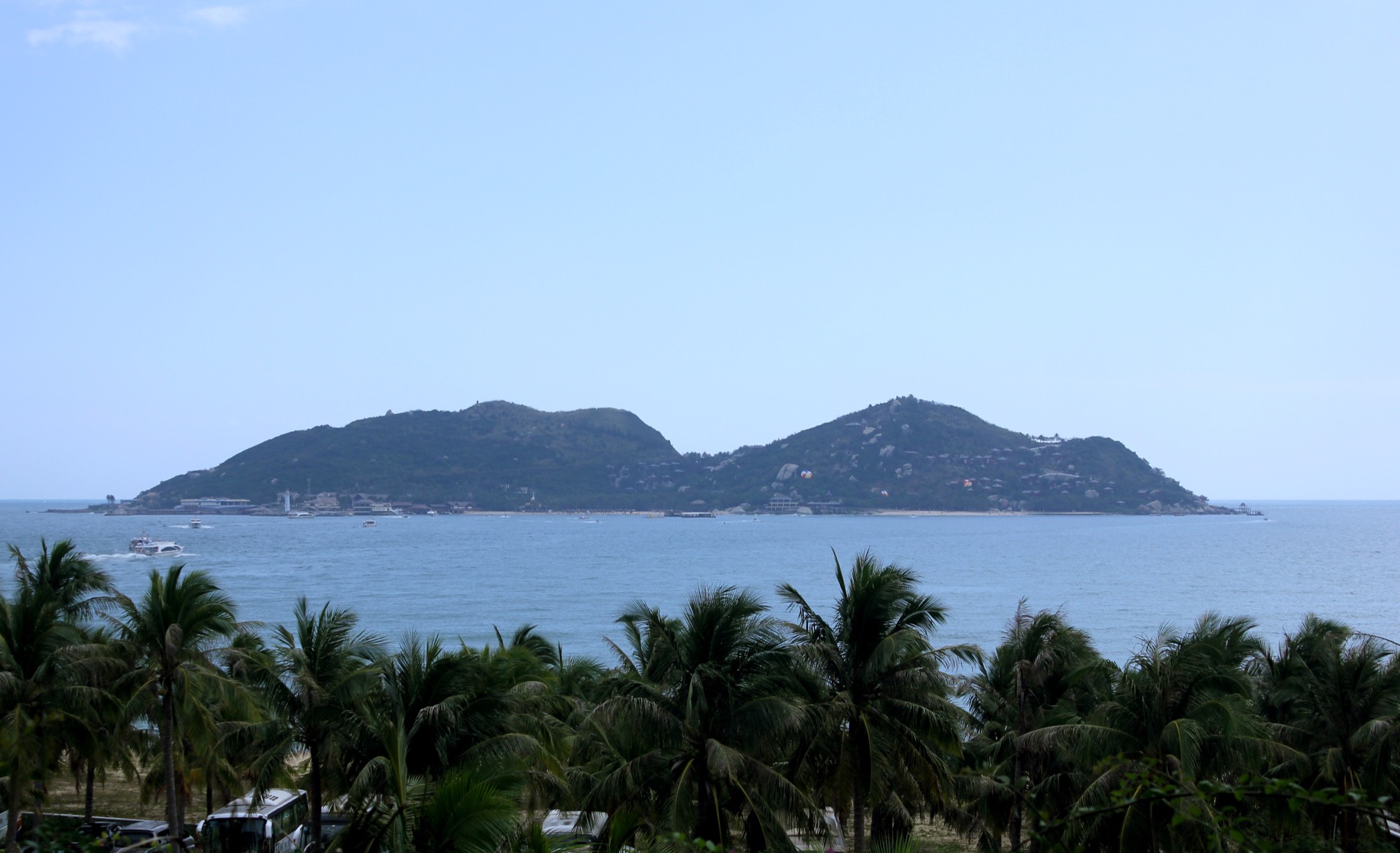 Boundary Island's forested coast and beach in Lingshui